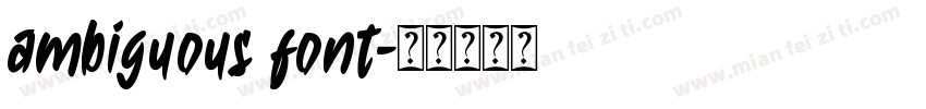 ambiguous font字体转换